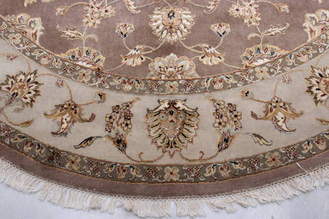 Jaipur Brown Round Hand Knotted 811 X 92 Area Rug 905-112560 Image 1