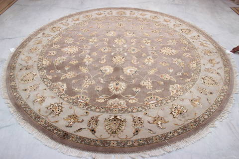 Jaipur Brown Round Hand Knotted 811 X 92 Area Rug 905-112560 Image 5