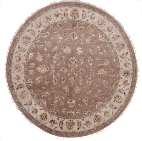Jaipur Brown Round Hand Knotted 811 X 92 Area Rug 905-112560 Image 0