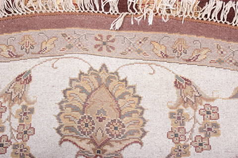 Jaipur Brown Round Hand Knotted 92 X 92 Area Rug 905-112561 Image 5