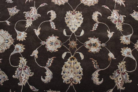 Jaipur Brown Round Hand Knotted 91 X 92 Area Rug 905-112563 Image 2