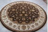 Jaipur Brown Round Hand Knotted 91 X 92  Area Rug 905-112563 Thumb 4