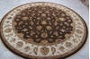 Jaipur Brown Round Hand Knotted 91 X 92 Area Rug 905-112563 Thumb 4