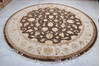 Jaipur Brown Round Hand Knotted 91 X 92  Area Rug 905-112563 Thumb 6