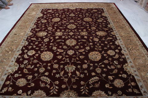 Jaipur Red Hand Knotted 90 X 121 Area Rug 905-112573 Image 6