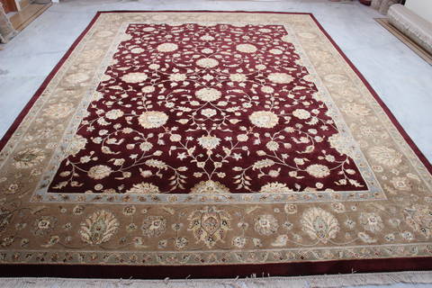 Jaipur Red Hand Knotted 90 X 121 Area Rug 905-112573 Image 9