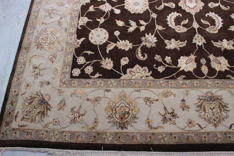 Jaipur Brown Hand Knotted 90 X 123 Area Rug 905-112578 Image 1