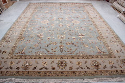 Jaipur Blue Hand Knotted 92 X 124 Area Rug 905-112579 Image 8