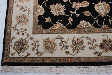 Jaipur Black Hand Knotted 62 X 92 Area Rug 905-112593 Image 1