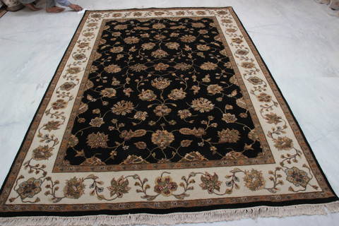 Jaipur Black Hand Knotted 62 X 92 Area Rug 905-112593 Image 2
