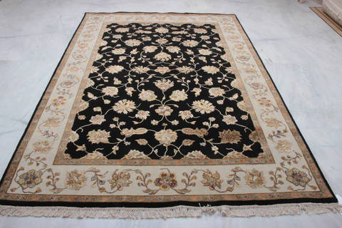 Jaipur Black Hand Knotted 62 X 92 Area Rug 905-112593 Image 4