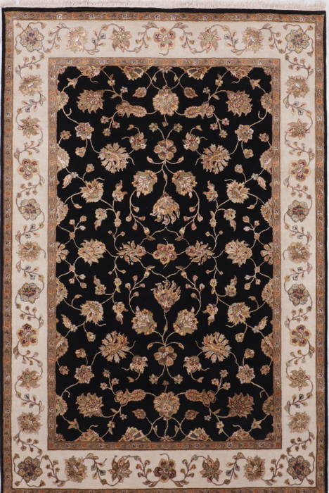 Jaipur Black Hand Knotted 62 X 92 Area Rug 905-112593 Image 0