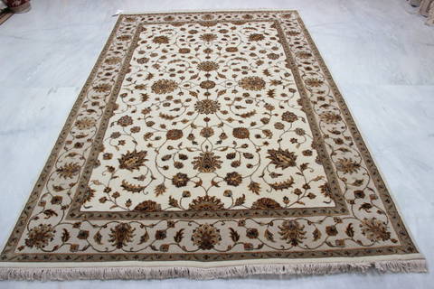 Jaipur White Hand Knotted 60 X 92 Area Rug 905-112598 Image 2
