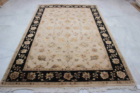 Jaipur Beige Hand Knotted 60 X 92 Area Rug 905-112602 Image 4