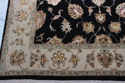 Jaipur Black Hand Knotted 60 X 94 Area Rug 905-112603 Image 1