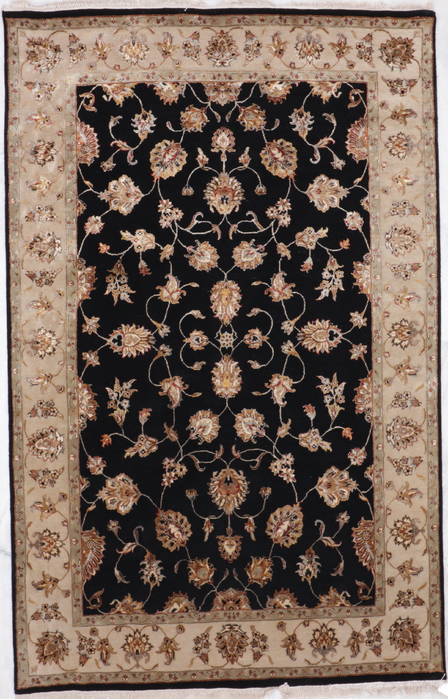Jaipur Black Hand Knotted 60 X 94 Area Rug 905-112603 Image 0