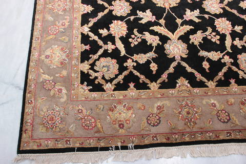 Jaipur Black Hand Knotted 60 X 92 Area Rug 905-112607 Image 1