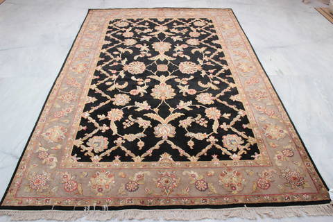 Jaipur Black Hand Knotted 60 X 92 Area Rug 905-112607 Image 4