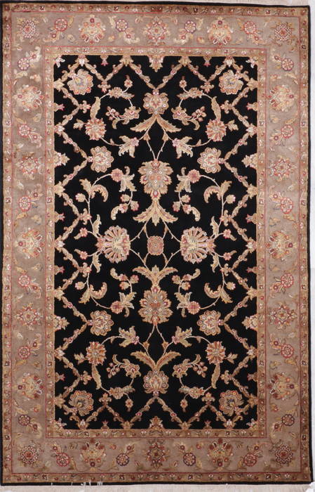 Jaipur Black Hand Knotted 60 X 92 Area Rug 905-112607 Image 0