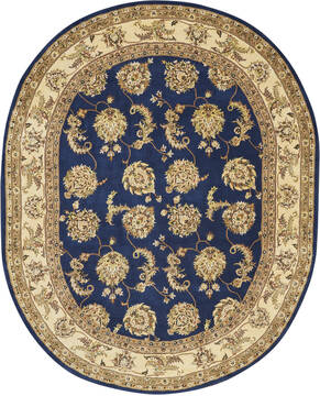 Nourison Nourison 2000 Blue Oval 8x11 ft and Larger Wool Carpet 112616