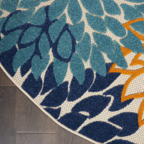 Nourison Aloha Multicolor Round 710 X 710 Area Rug 805-112636 Image 1