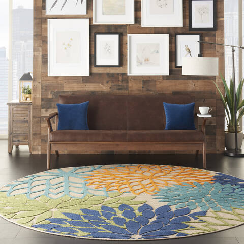 Nourison Aloha Multicolor Round 710 X 710 Area Rug 805-112636 Image 3