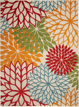 Nourison Aloha Multicolor Rectangle 6x9 ft Polypropylene Carpet 112637