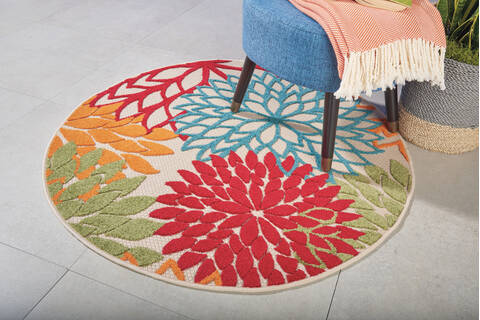 Nourison Aloha Multicolor Round 53 X 53 Area Rug 805-112641 Image 4