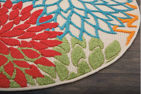 Nourison Aloha Multicolor Round 53 X 53 Area Rug 805-112641 Image 5