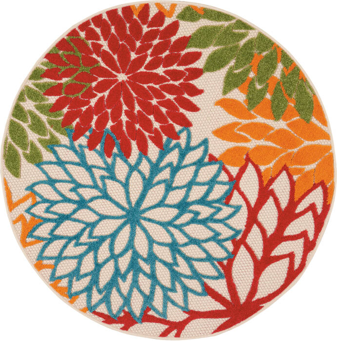 Nourison Aloha Multicolor Round 53 X 53 Area Rug 805-112641 Image 0