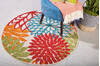 Nourison Aloha Multicolor Round 53 X 53 Area Rug 805-112641 Thumb 3