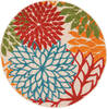 Nourison Aloha Multicolor Round 53 X 53 Area Rug 805-112641 Thumb 0