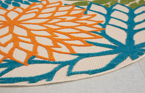 Nourison Aloha Multicolor Round 53 X 53 Area Rug 805-112643 Image 5