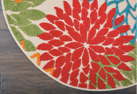 Nourison Aloha Multicolor Round 40 X 40 Area Rug 805-112644 Image 1