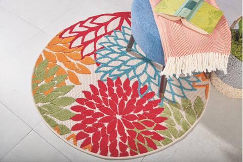 Nourison Aloha Multicolor Round 40 X 40 Area Rug 805-112644 Image 6