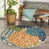 Nourison Aloha Multicolor Round 40 X 40 Area Rug  805-112645 Thumb 6