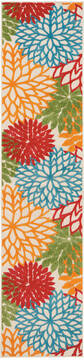 Nourison Aloha Multicolor Runner 10 to 12 ft Polypropylene Carpet 112650