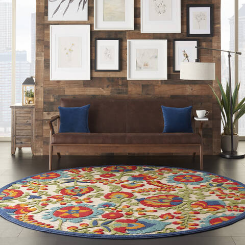 Nourison Aloha Multicolor Round 710 X 710 Area Rug 805-112656 Image 3