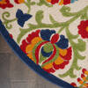 Nourison Aloha Multicolor Round 710 X 710 Area Rug 805-112656 Thumb 1