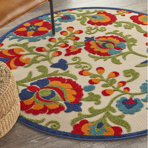 Nourison Aloha Multicolor Round 40 X 40 Area Rug 805-112657 Image 4
