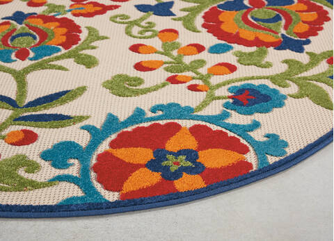 Nourison Aloha Multicolor Round 40 X 40 Area Rug 805-112657 Image 5