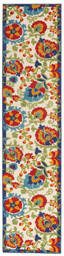 Nourison Aloha Multicolor Runner 10 to 12 ft Polypropylene Carpet 112663