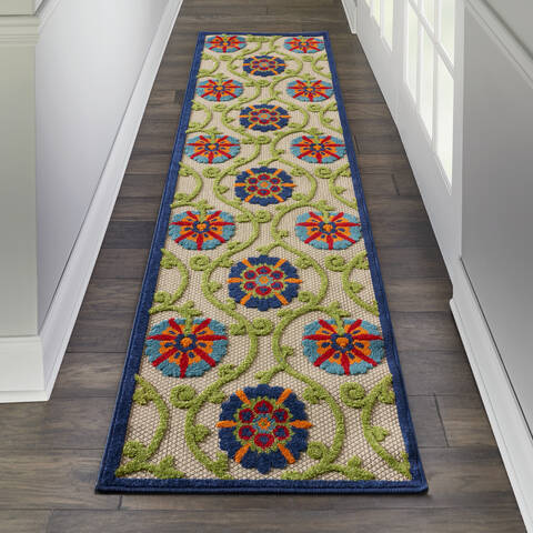 Nourison Aloha Blue Runner 23 X 100 Area Rug 805-112672 Image 3