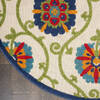 Nourison Aloha Blue Round 40 X 40 Area Rug 805-112673 Thumb 1