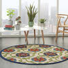 Nourison Aloha Blue Round 40 X 40 Area Rug 805-112673 Thumb 5