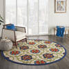 Nourison Aloha Blue Round 710 X 710 Area Rug  805-112675 Thumb 5