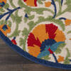 Nourison Aloha Red Round 53 X 53 Area Rug 805-112678 Thumb 1