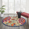 Nourison Aloha Red Round 53 X 53 Area Rug 805-112678 Thumb 3