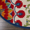 Nourison Aloha Red Round 710 X 710 Area Rug 805-112679 Thumb 1