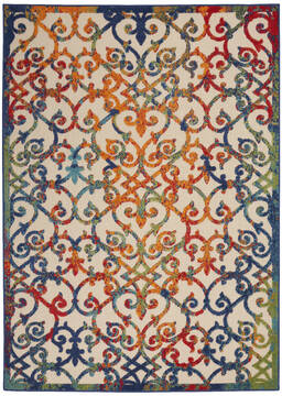 Nourison Aloha Multicolor Rectangle 5x7 ft Polypropylene Carpet 112683